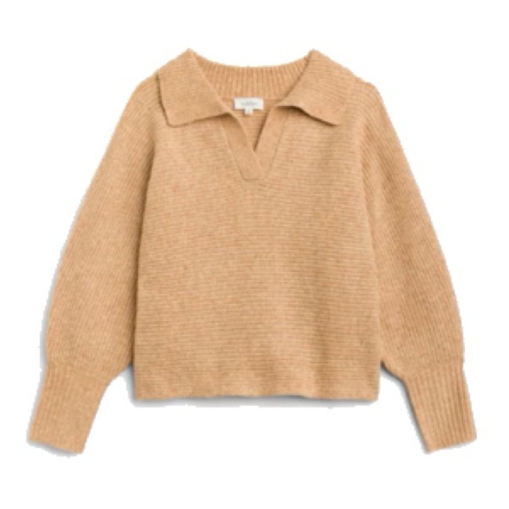 Collared thick knit sweater